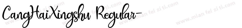 CangHaiXingshu Regular字体转换